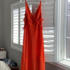 Orange maxi dress